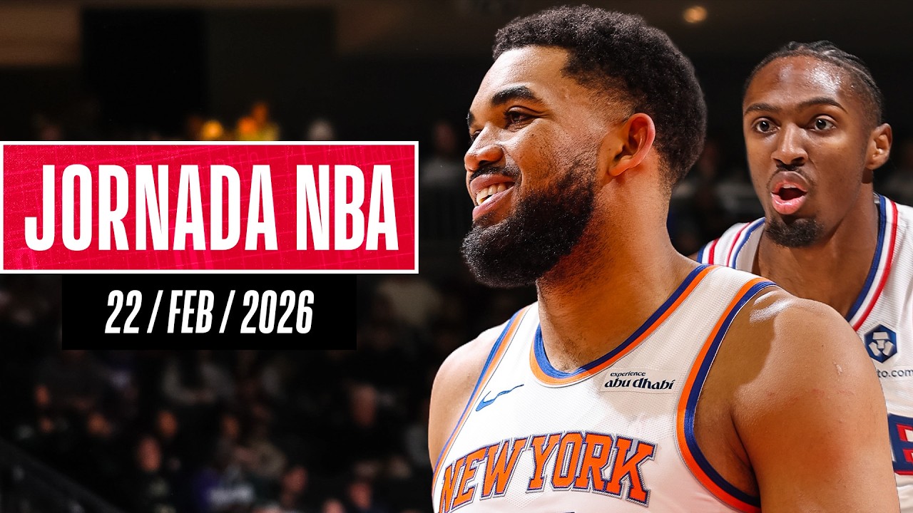 ¡ESPECTACULAR lo de Karl-Anthony Towns y Tyrese Maxey! | Resultados Jornada NBA (22/febrero/2026)