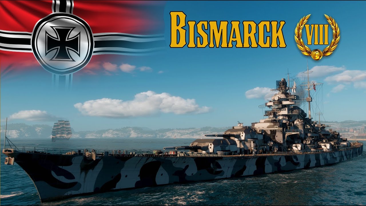 BISMARCK и правда ХОРОШ! Немецкий линкор VIII Уровня. Мир кораблей