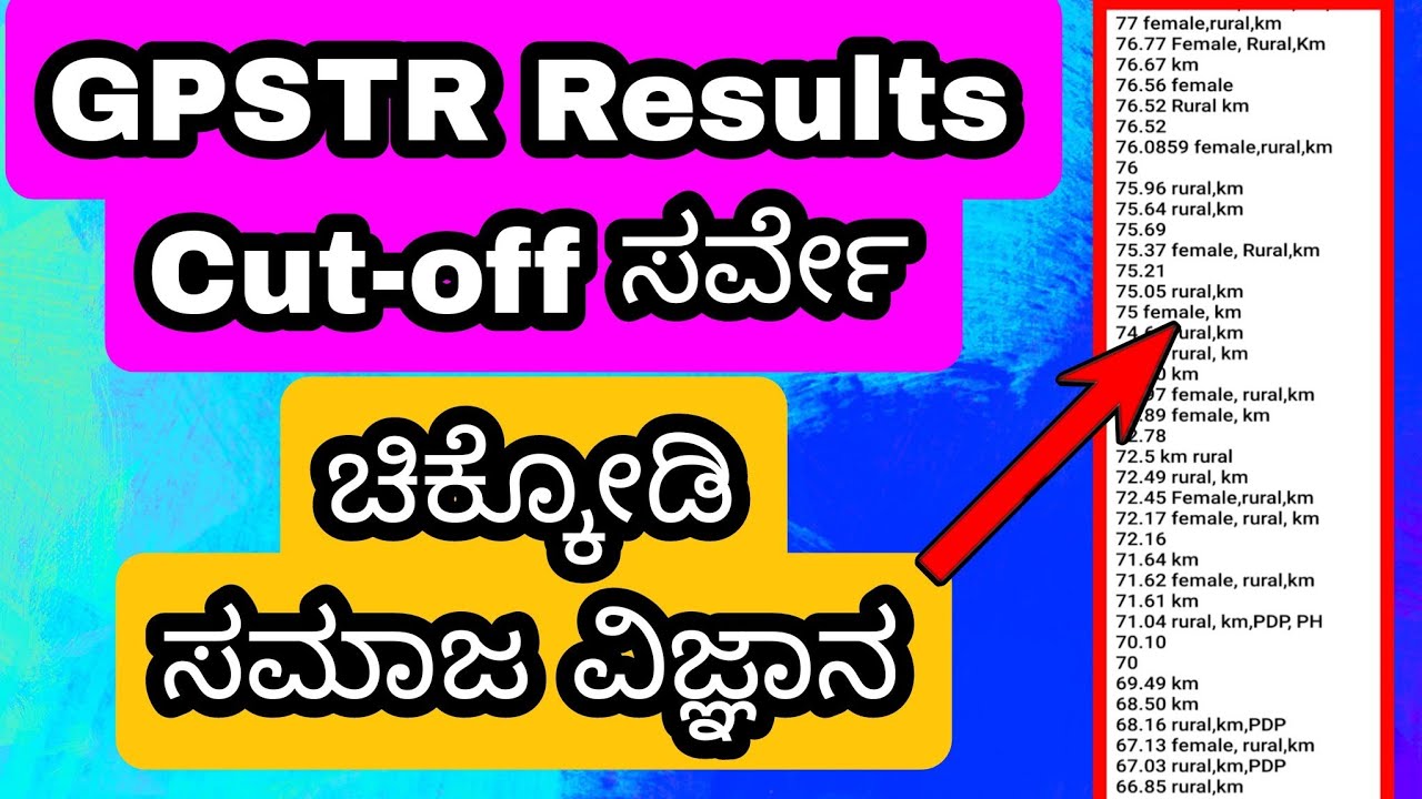 GPSTR Social Science Chikkodi list #gpstr #social_science #chikkodi #cutoff #subscribe #studygk #gk
