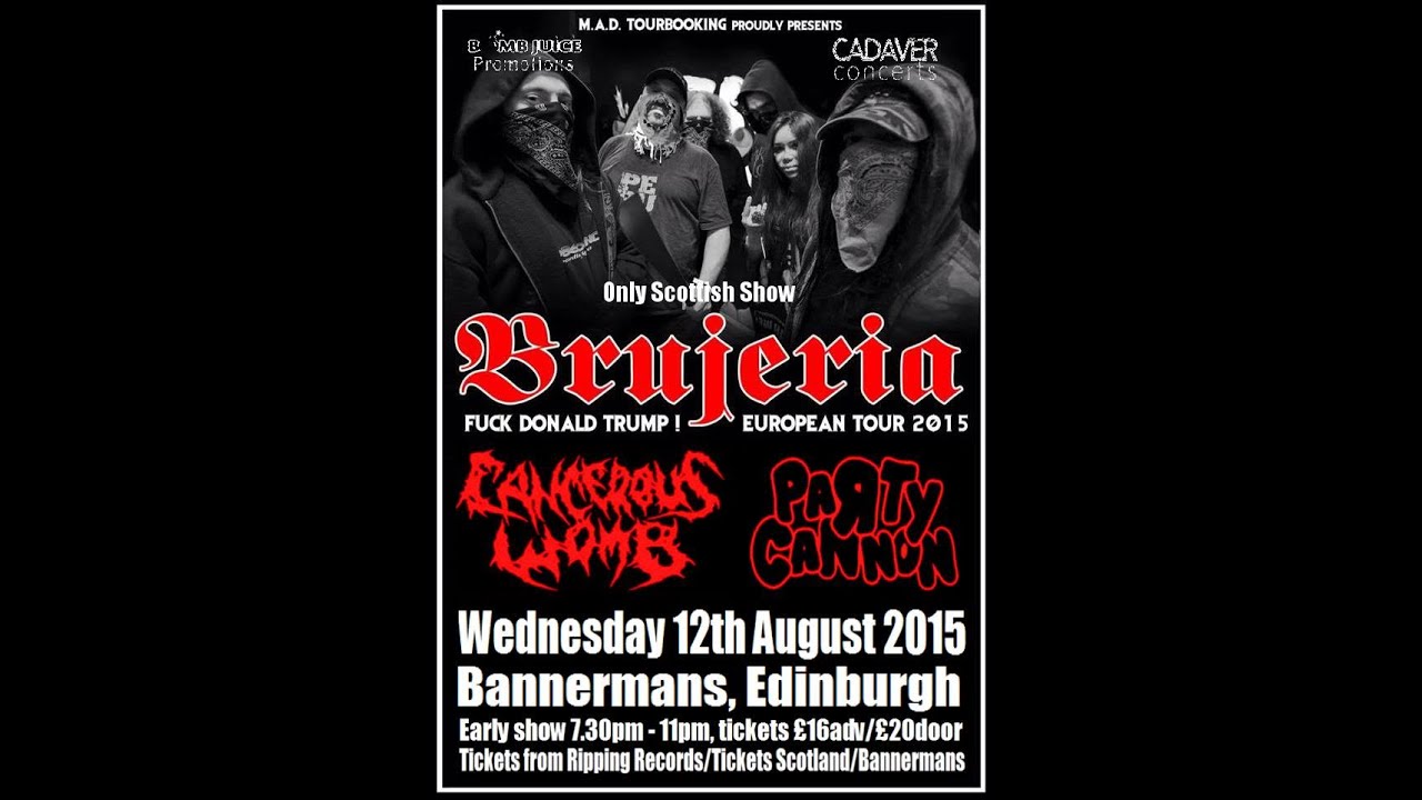 Brujeria (MEX/UK) - Live at the Bannermans, Edinburgh August 12th, 2015 FULL SHOW HD