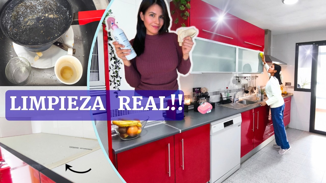 MI COCINA ERA UN DESASTRE!! 😱 | LIMPIEZA EXTREMA PARA RECUPERAR EL BRILLO✨