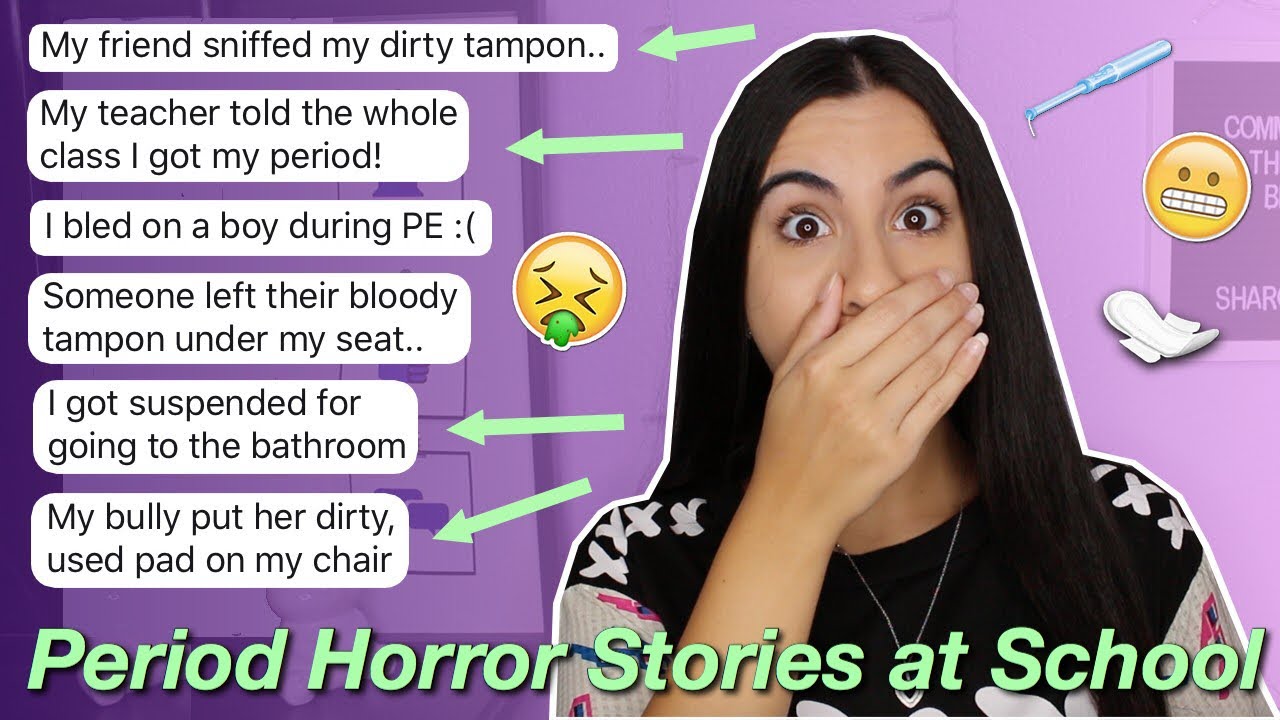 Period Horror Stories AT SCHOOL 5 (uh oh..) | Just Sharon