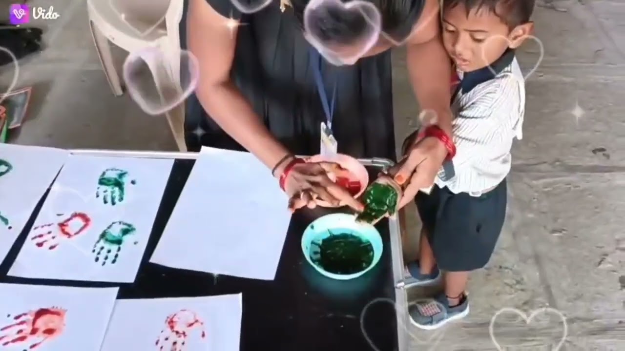 Hand painting activity by KIDS | SURYODAYA VIDYA NIKETAN.