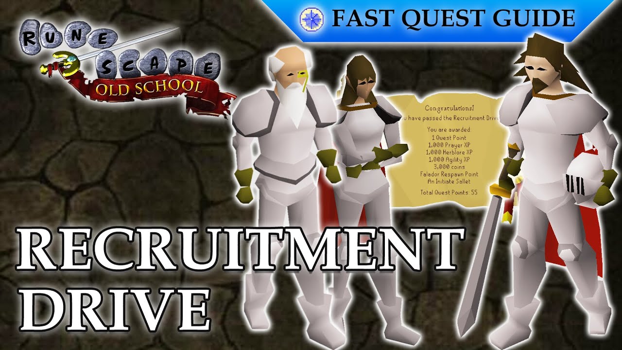 Recruitment Drive Quest | OSRS Quality Quick Guide [2023]