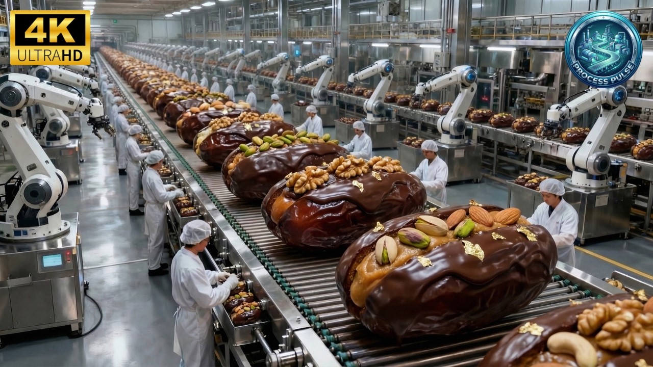 Inside a Giant Date Processing Plant: From Fresh Dates to Stuffed Chocolate Covered Dates