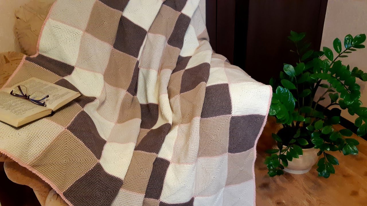 ВКУСНЫЙ плед готов! #ТатьянаКильмяшкина #пледкрючком