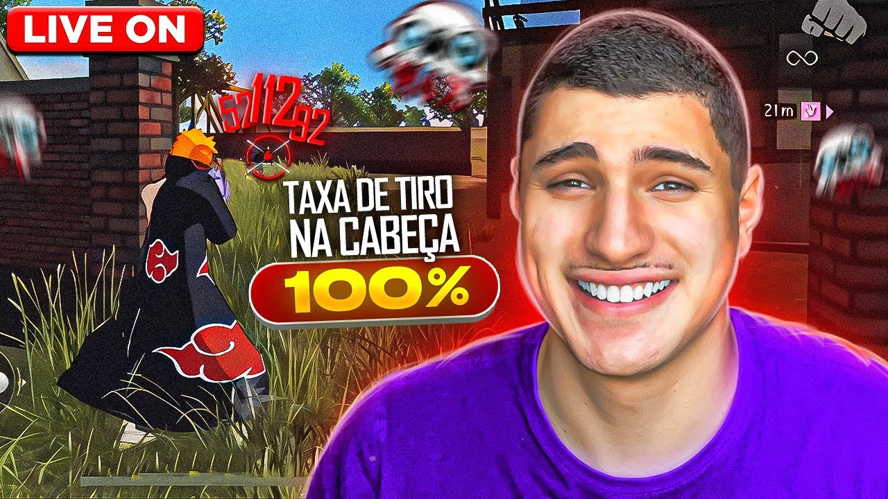 LIVE ON🔴 EM BUSCA DOS 10 BOOYAHS SEGUIDOS!!🔥 FREE FIRE AO VIVO! JACKsx FF