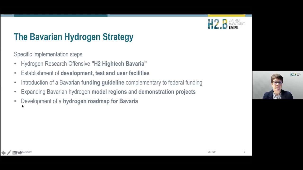Bavaria&lsquo;s H2 strategy by H2.Bayern at the 17th Japan-Germany Industry Forum 2020