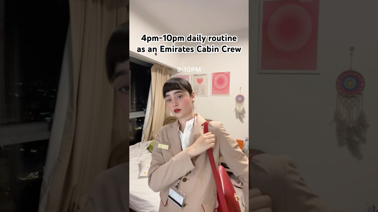my daily routine as an Emirates Cabin Crew | Workout, GRWM for work #emirates #cabincrew #dubai