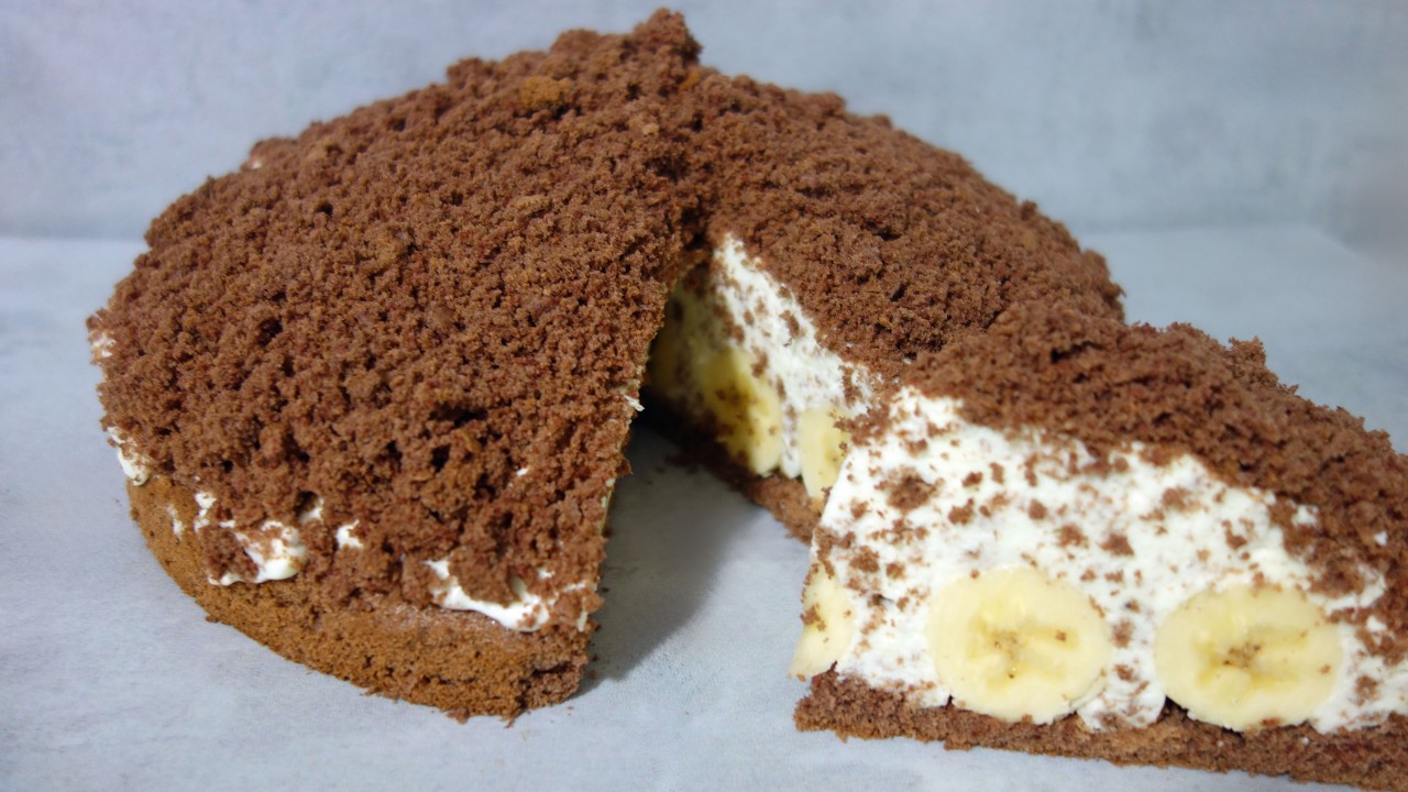Pyszne ciasto KOPIEC KRETA z bananami 🍌 Prosty przepis krok po kroku | Henia Foks