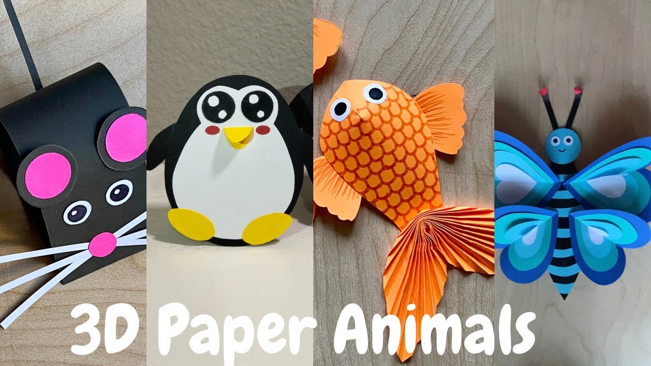 3D Animal Craft Ideas | Easy Animal Crafts With Paper