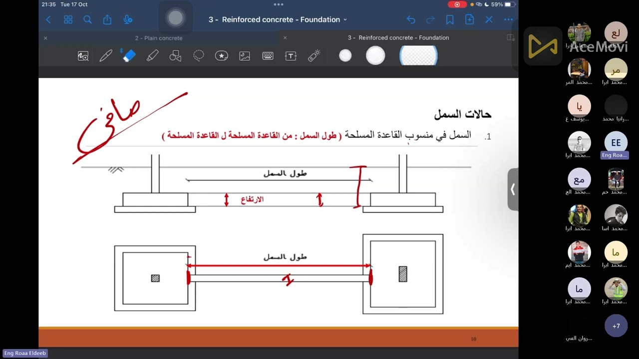 حصر كميات - حصر الخرسانة المسلحة للاساسات
