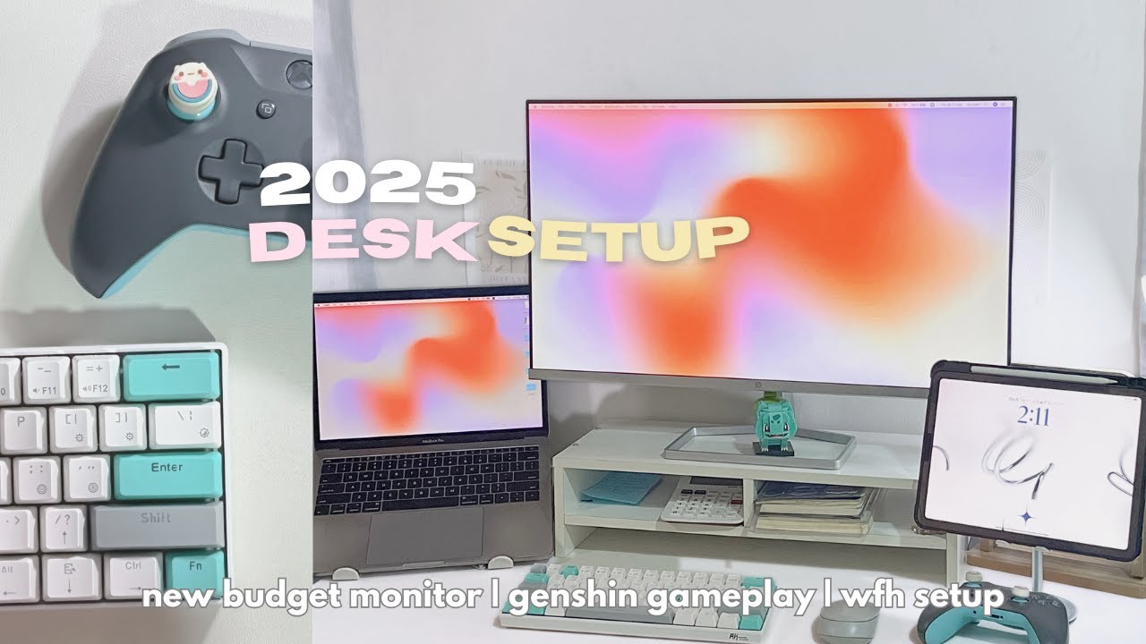 upgrading my wfh desk (and gaming) setup - new HP Monitor  🖥👾