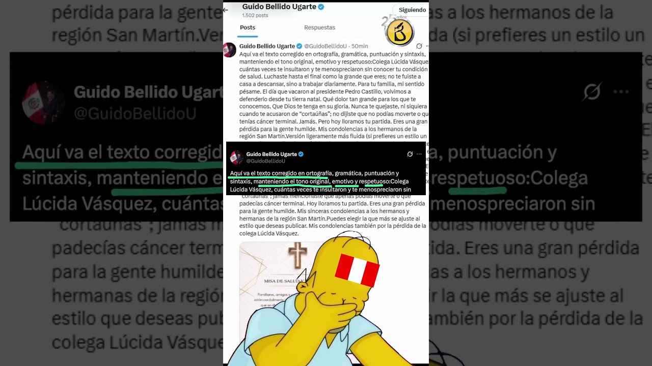 Bellido sufre lapsus, da por fallecida a colega Lucinda Vásquez por error: tuvo que pedir disculpas