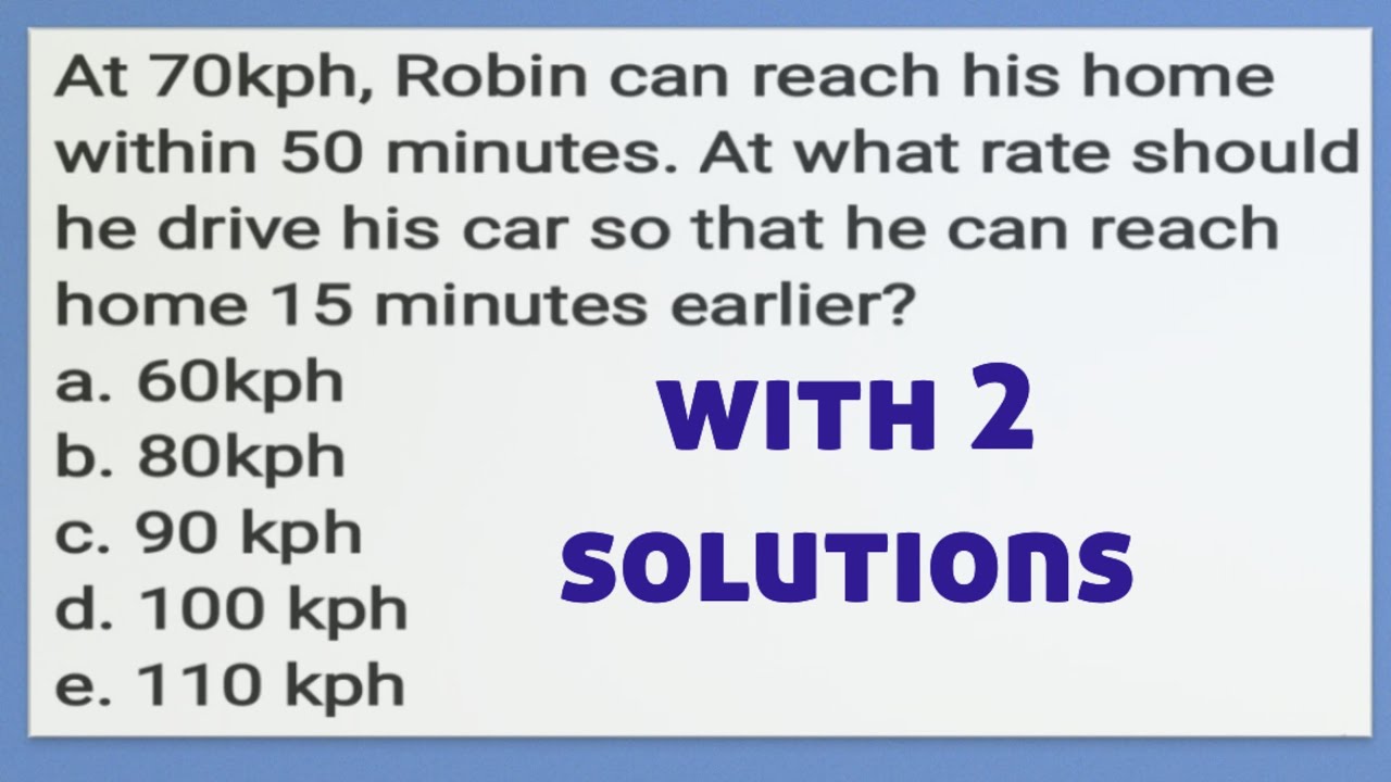 Speed Rate Distance Time | Inverse Proportion