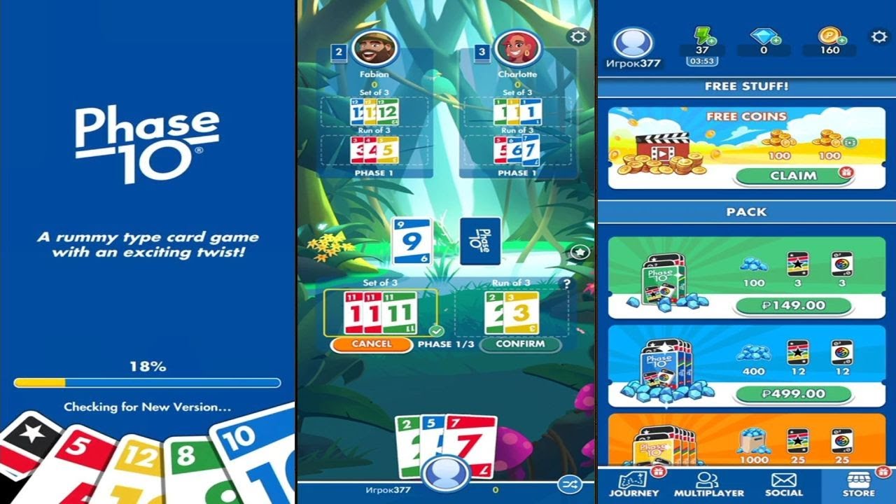 Phase 10 (-by Mattel163 Limited) - free rummy inspired card game for Android and iOS - gameplay