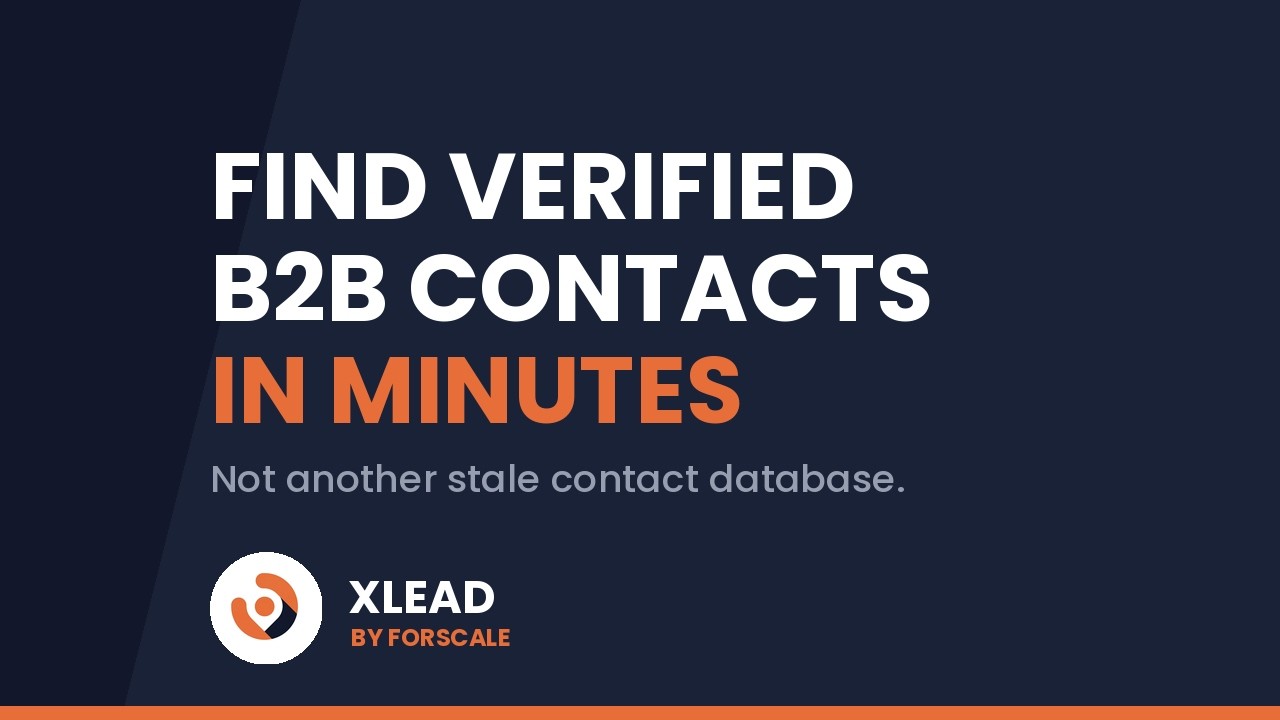 Find Verified B2B Contacts in Minutes | XLEAD by ForScale