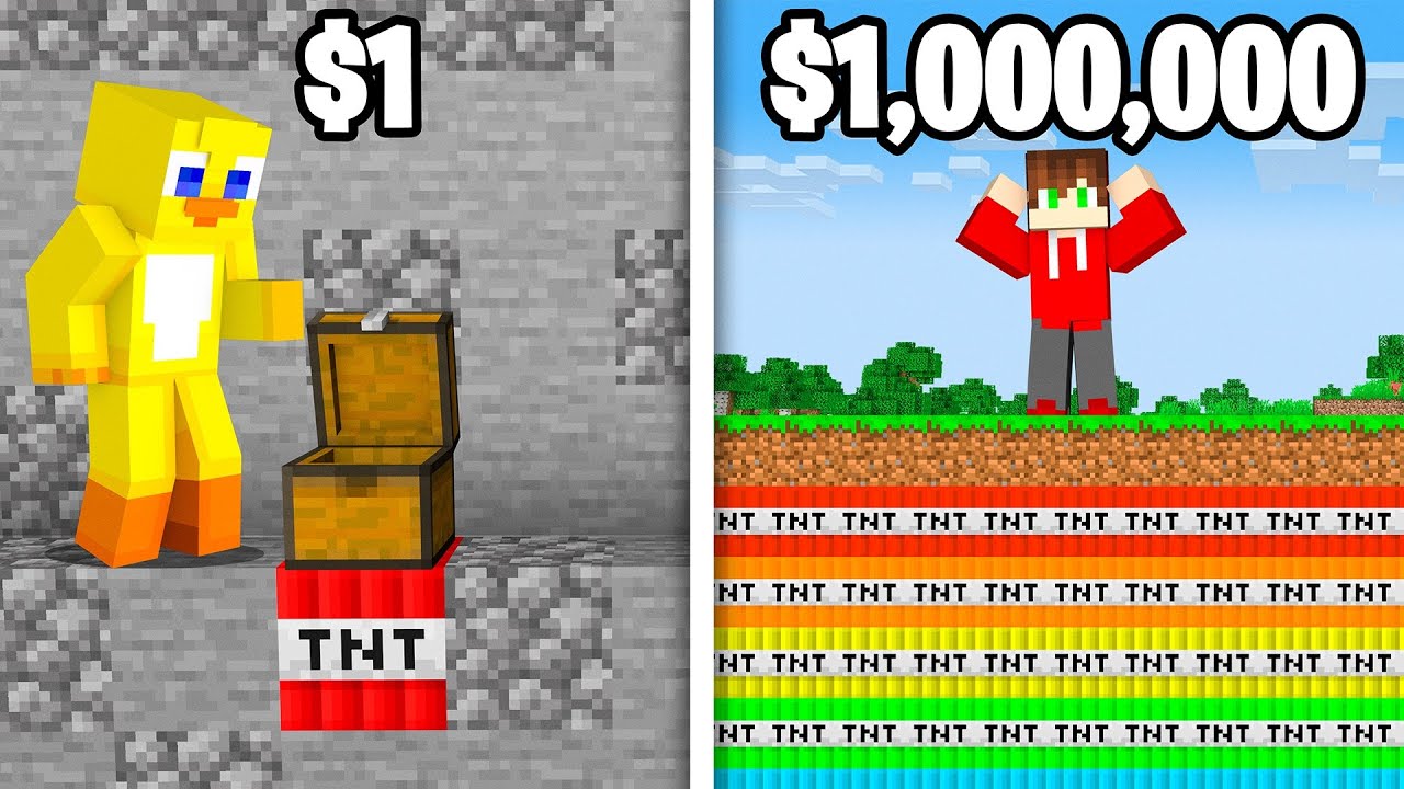 $1 vs $1,000,000 PRANKS in Minecraft (NOOB vs PRO)