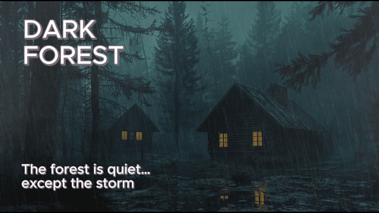 Dark Forest Rainstorm Ambience | Thunder Sounds