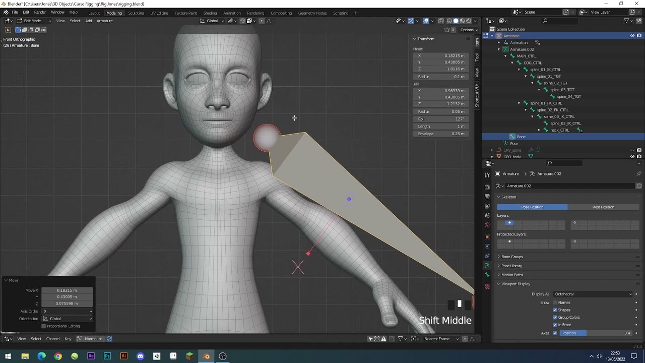 Rigging con Blender: Brazo avanzado