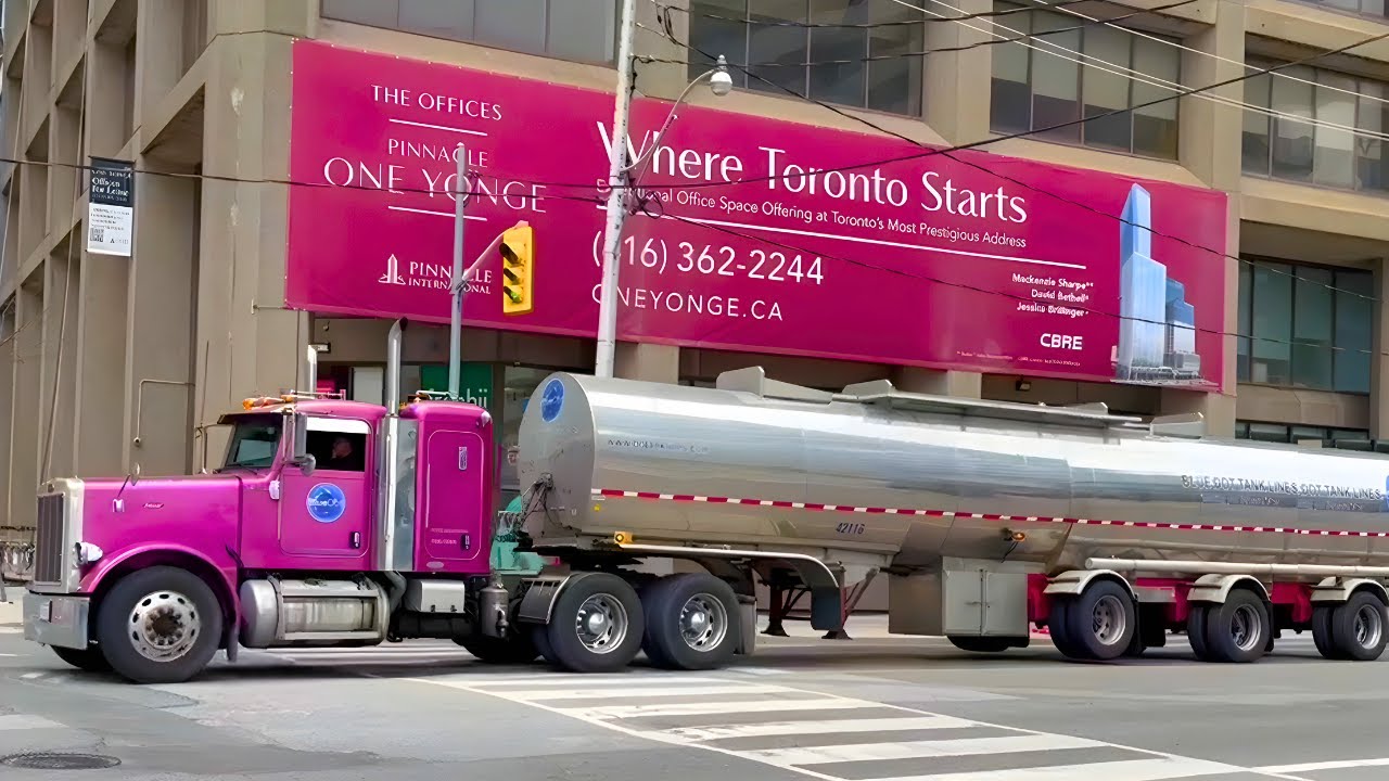 20 MINS Truck Drivers driving in Canada | Truck Spotting