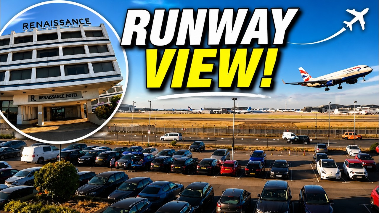 Обзор отеля Renaissance London Heathrow Airport | Тур по номеру с видом на взлетную полосу