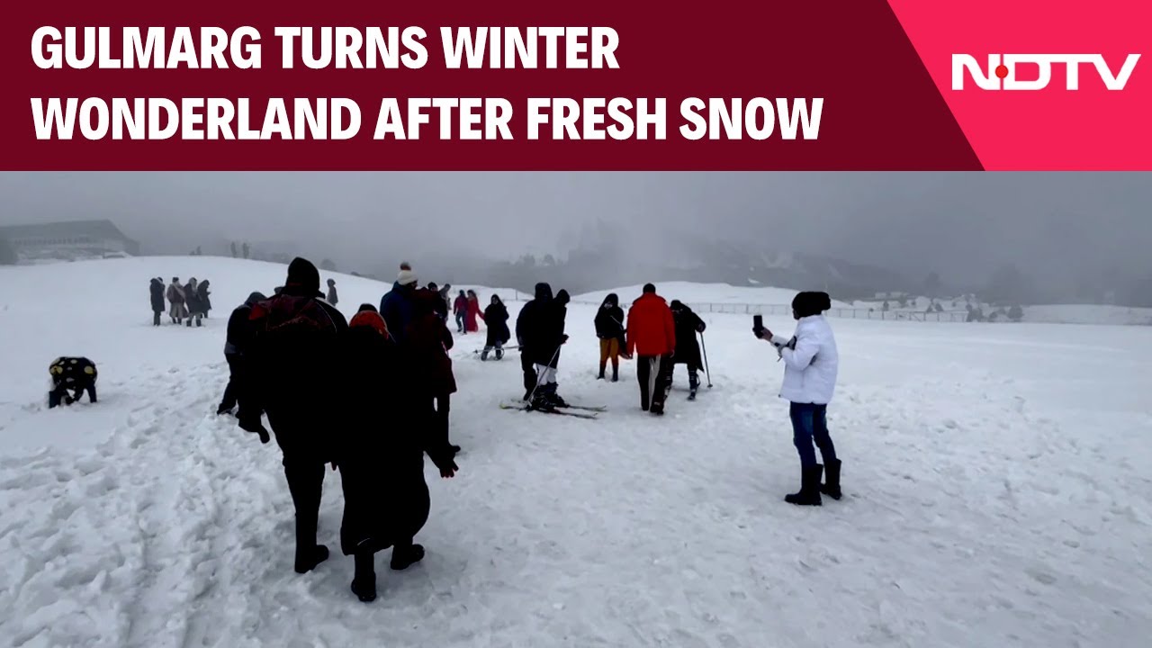 Gulmarg Snow | Gulmarg Turns Winter Wonderland As Fresh Snow Attracts Tourists