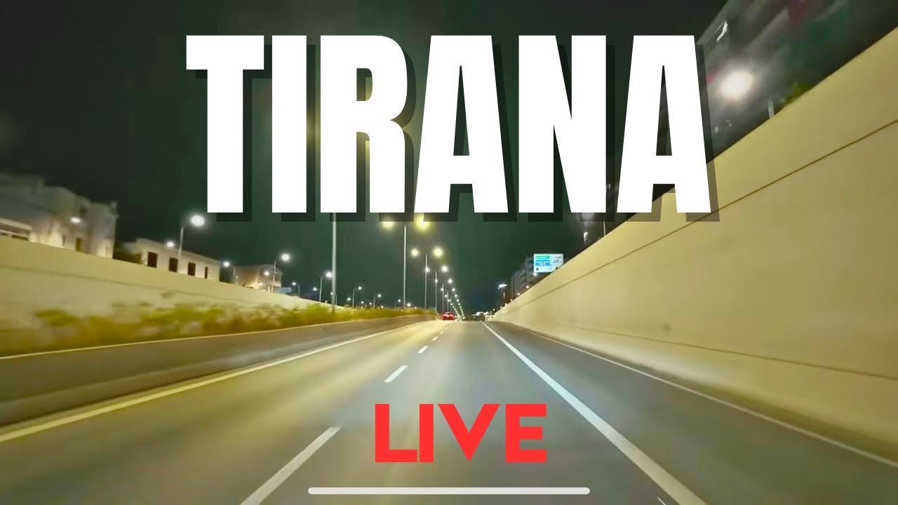 TIRANA ALBANIA LIVE 🇦🇱 CITY  CENTER, BIKE RIDE, DRIVING TOUR, ELBASAN [Monday Night 18 August 2025]