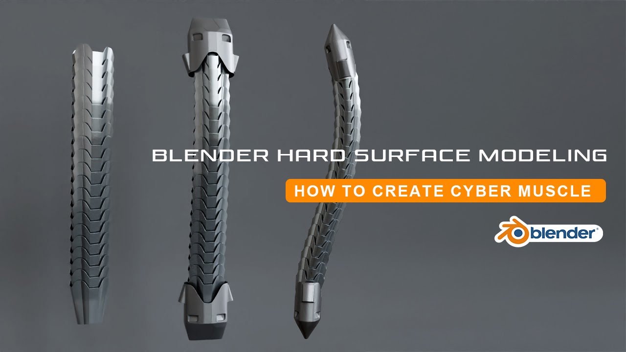 Blender Hard Surface Modeling | Cyborg Body Parts | Blender Tutorial #blender