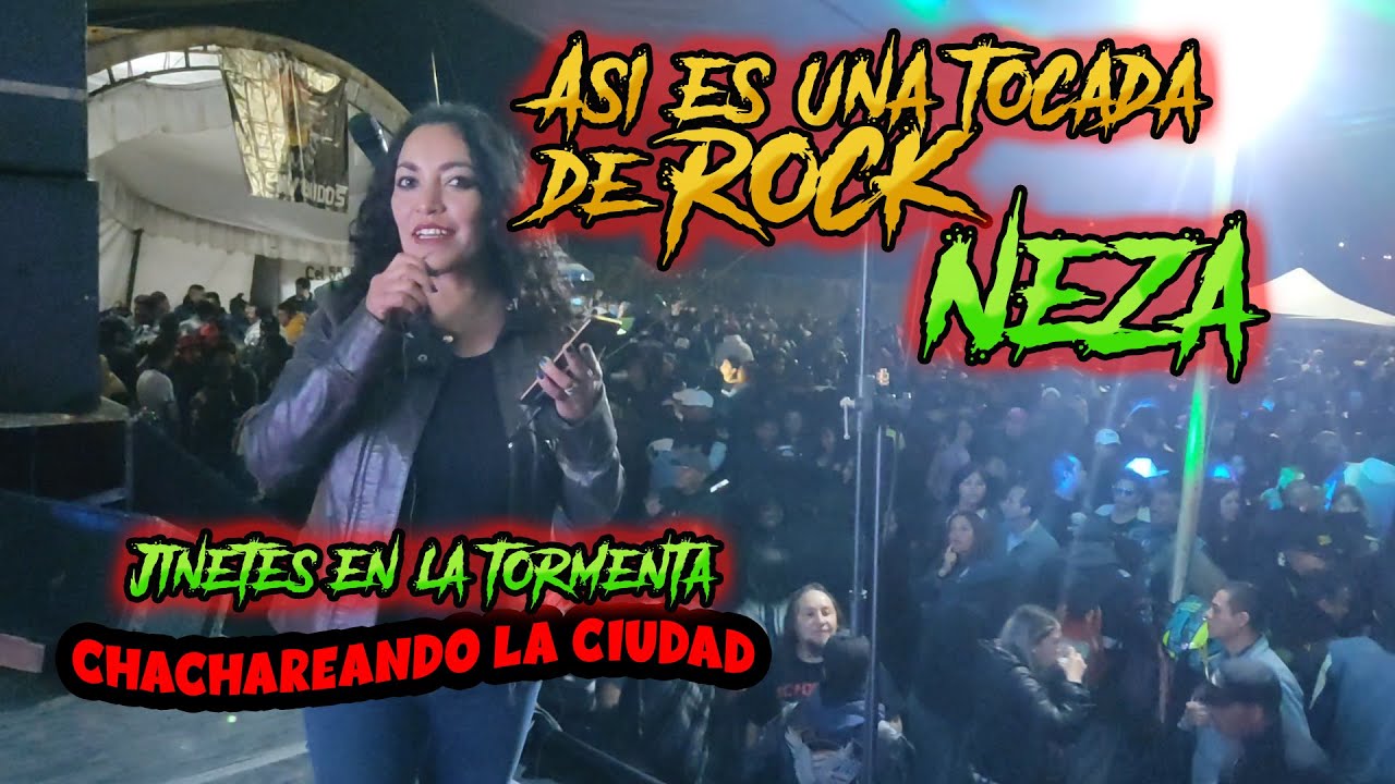 Asi es un a tocada de Rock en NEZA  Jinetes en la tormenta