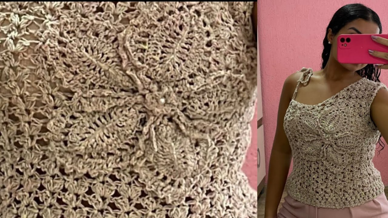 BLUSA CROCHÊ FLORES /passo a passo da FLOR/ PARTE 2