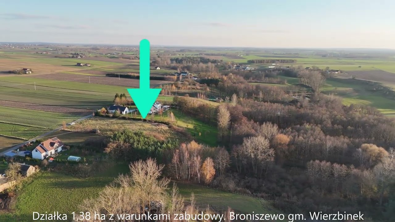 Broniszewo gm. Wierzbinek działka z warunkami zabudowy na sprzedaż