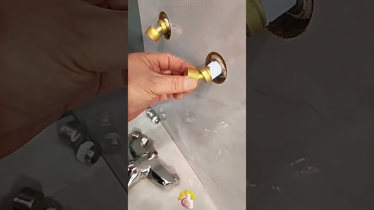 Convenient auxiliary installation tools for the mixing valve in the bathroom