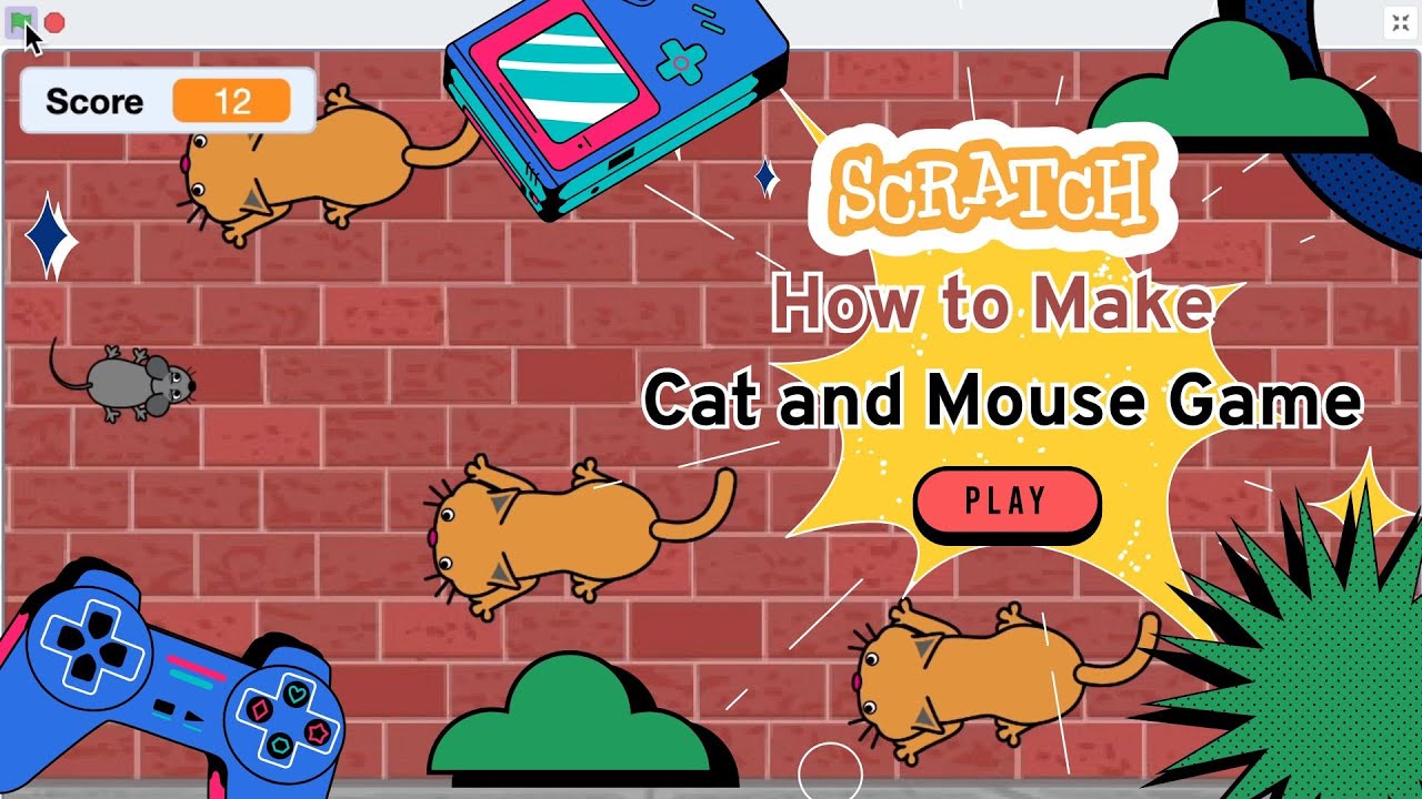 Scratch 3.0 Tutorial: How to Make a Cat and Mouse Game in Scratch