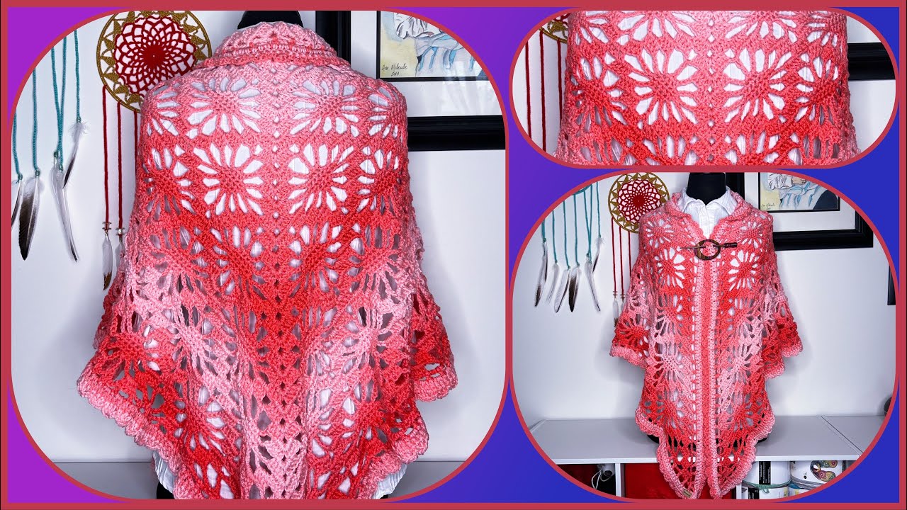 CHAL en CROCHET Calado # 5 en V