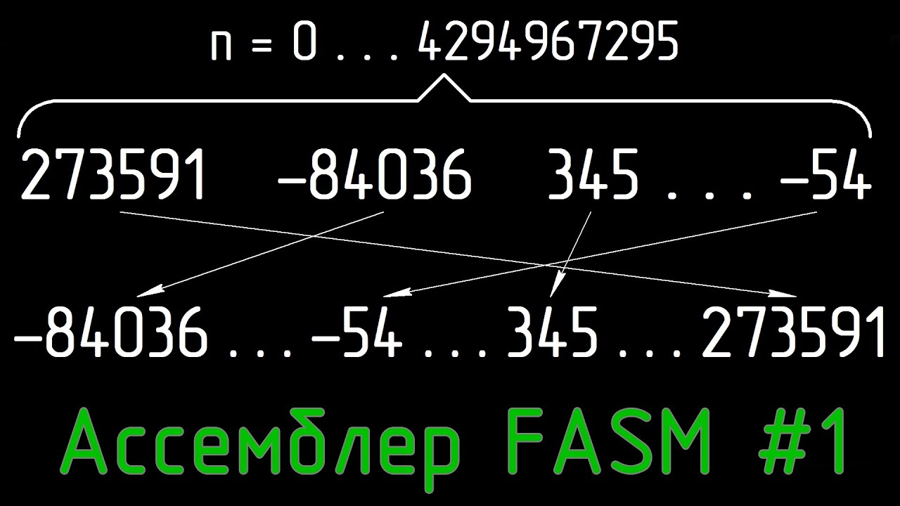 Сортировка случайных чисел (элементов массива) - Ассемблер 64 бит - FASM