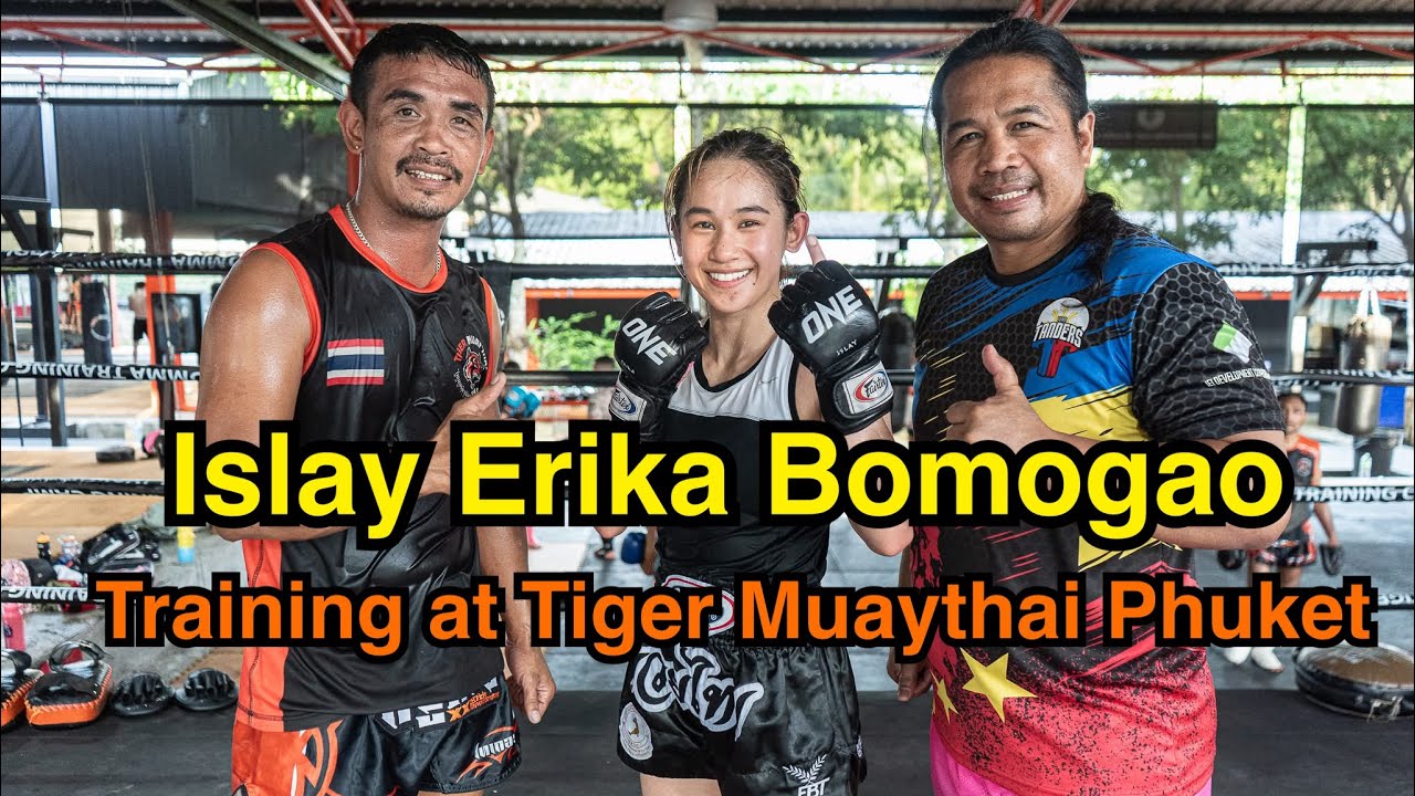 Islay Erika Bomogao Training Muaythai at Tiger Muaythai Camp Phuket