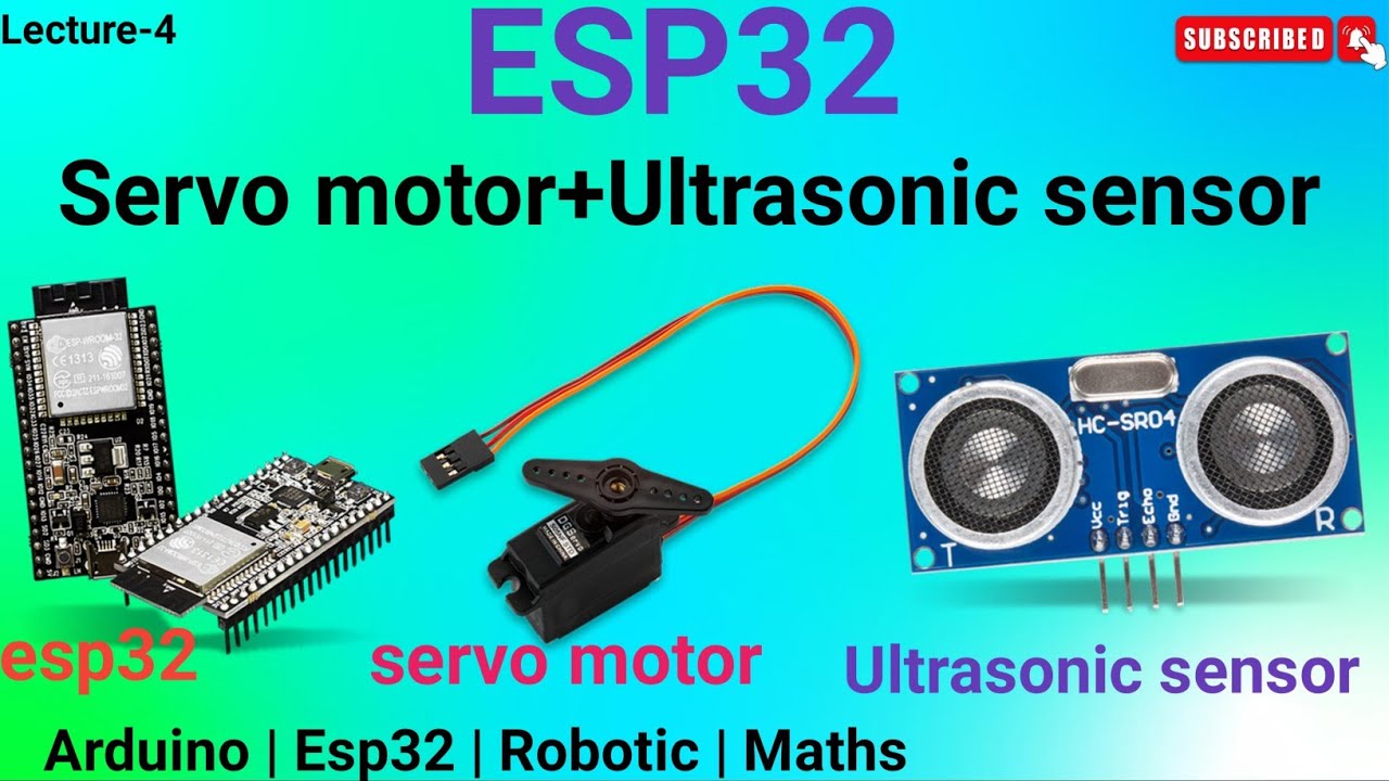 Esp32 Servo Motor control with ultrasonic sensor | Servo motor control | Arduino Titan