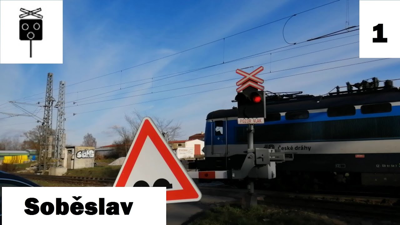 Železniční přejezd / Czech Level Crossing / Bahnübergang / Soběslav - Nádraží 21.11.2020