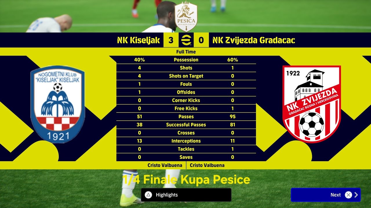 1/4 finale Kupa (Sezona 12) - NK Kiseljak 3:0 NK Zvijezda Gradačac