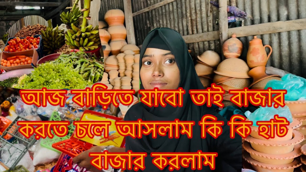 বাড়িতে যাবো তাই সংসারের কাজের বাজার হাট করার জন্য চলে আসলাম/Youtuber Sharmin Nur