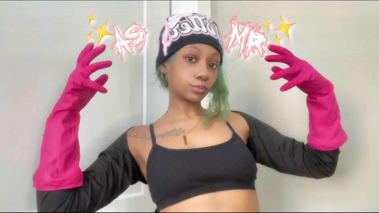 ASMR Kitchen Gloves Sounds 🧤 💖 + Fabric Sounds 