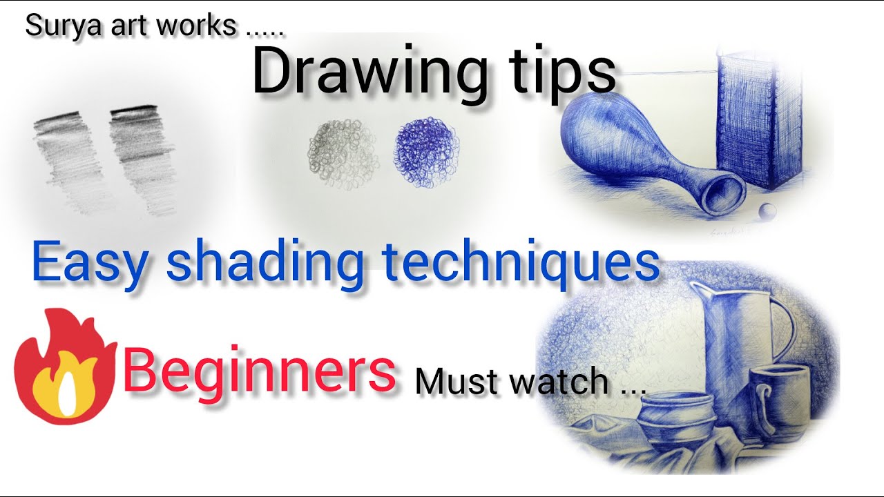 Drawing tutorial for beginners||simple shading techniques for beginners