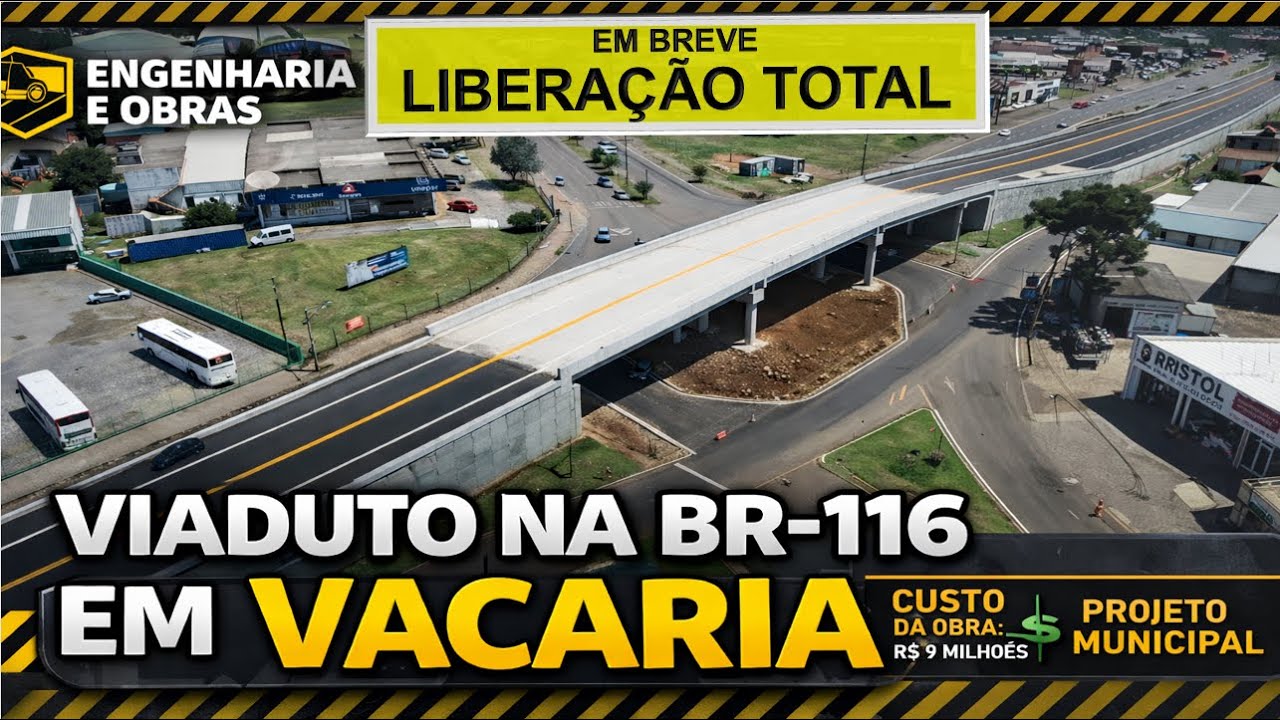 Viaduto da BR-116 em Vacaria: Obra de custeada pelo município que Está Transformando a Mobilidade