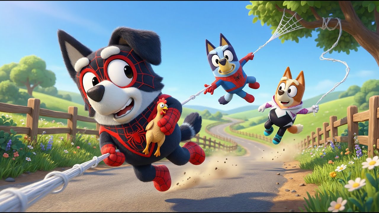 WHAT? Who Is The Black Spider-Dog Bluey Is Chasing? | BLUEY FUNNY ANIMATION