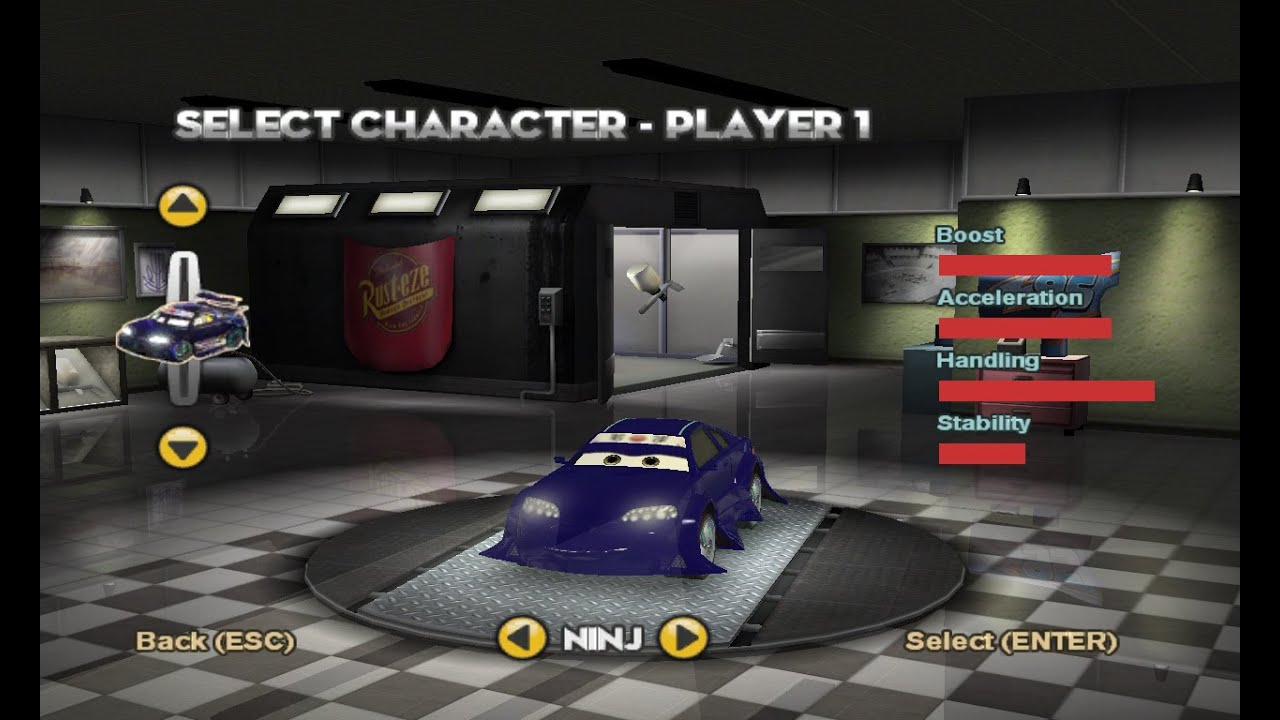 Cars: Ultimate Edition: every playable character in v. 1.2