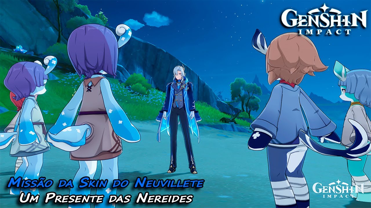 Missão da Skin do Neuvillete - Um Presente das Nereides #genshinimpact