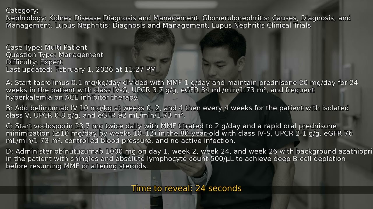 Lupus Nephritis Clinical Trials, Lupus Nephritis: Diagnosis and Management, Glomerulonephritis: Caus