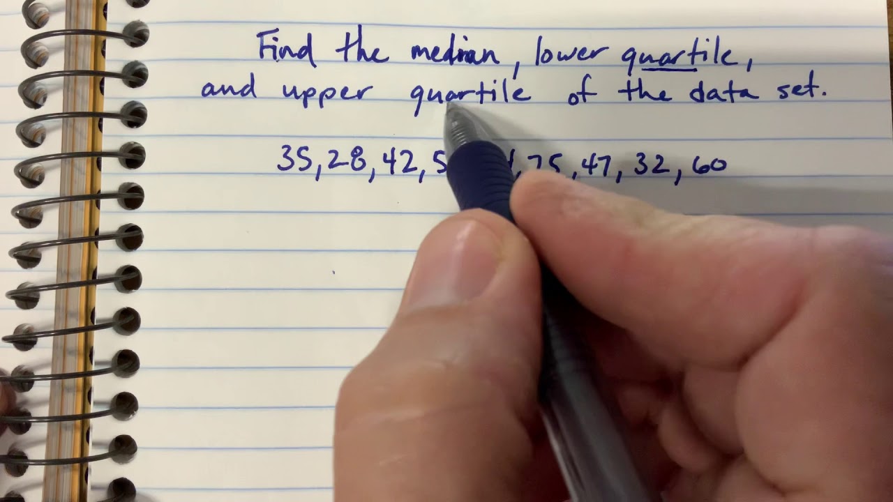 Find the median, lower quartile, and upper quartile
