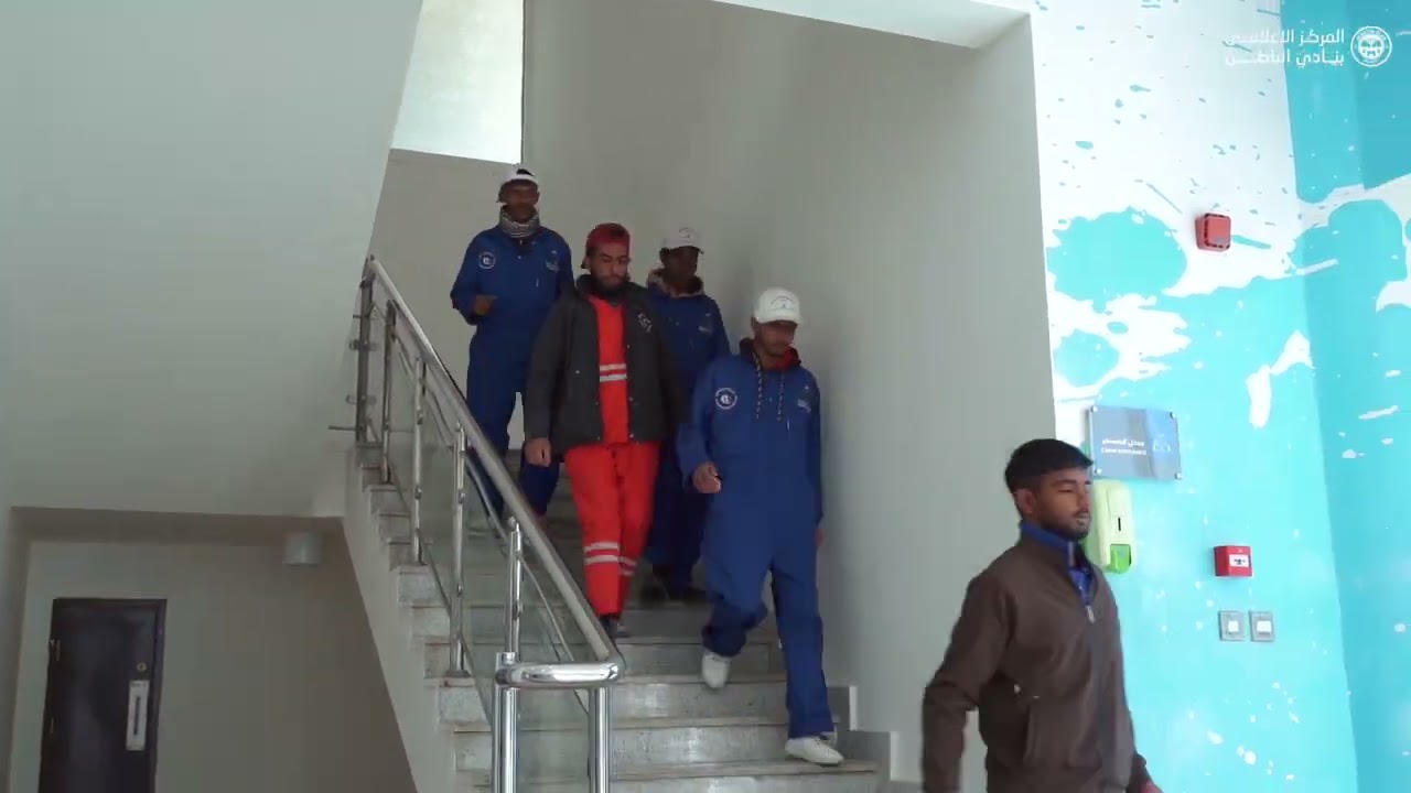 الإخلاء التجريبي بنادي الباطن بمشاركة منسوبي النادي 22 يناير 2026م عن الربع الثالث 2025/ 2026م